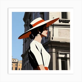 Italian woman in Rome 2 Art Print