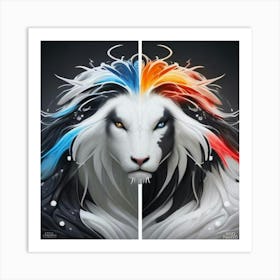 Twin goats Art Print