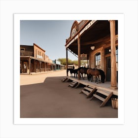 Old West Town 1 Art Print