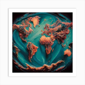 World Map 29 Art Print