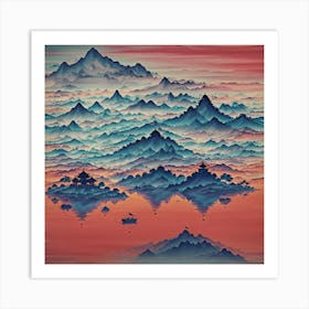 Asian Mountains Art Print