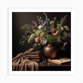 Golden Age Floral Still-life 2.0 1 Art Print