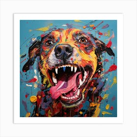 Splatter Dog Art Print