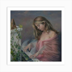 Angel Of The Piano Art Print