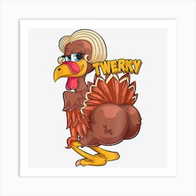 Funny Twerky Dance Cute Love Twerk Dancing Thanksgiving Art Print