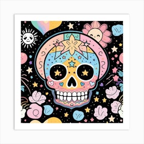 Day Of The Dead Skull 5 Art Print