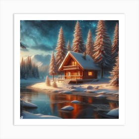 Cabin In The Woods Art Print