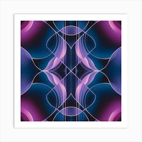 Abstract Purple And Blue Art Print