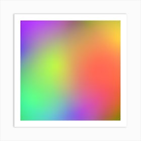 Rainbow Blurred Background Art Print