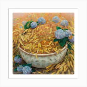 Basket Of Flowers 7 Art Print