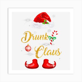 Drunk Santa Claus Matching Family Group Christmas Pajama Art Print