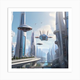 Futuristic Cityscape 18 Art Print