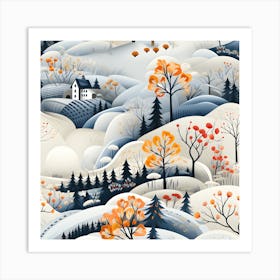 Winter Landscape Art Print