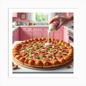 Buffalo wings pizza crust Art Print