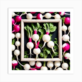 Radishes In A Frame 15 Art Print