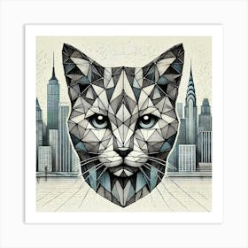 Icepaw City Cat Art Print