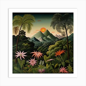 Tropical Landscape Art Print