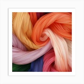 Colorful Fabric Art Print