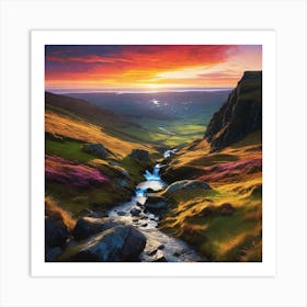 Sunset In The Mountains 95 Art Print