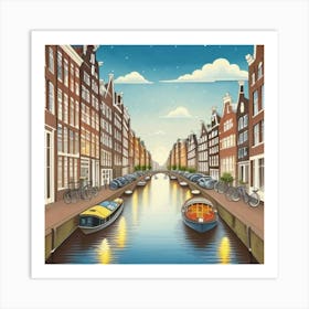 Amsterdam Canal 4 Art Print