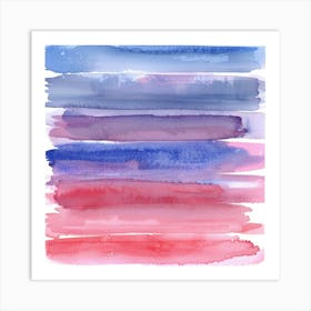 Watercolor Brush Strokes Art Print