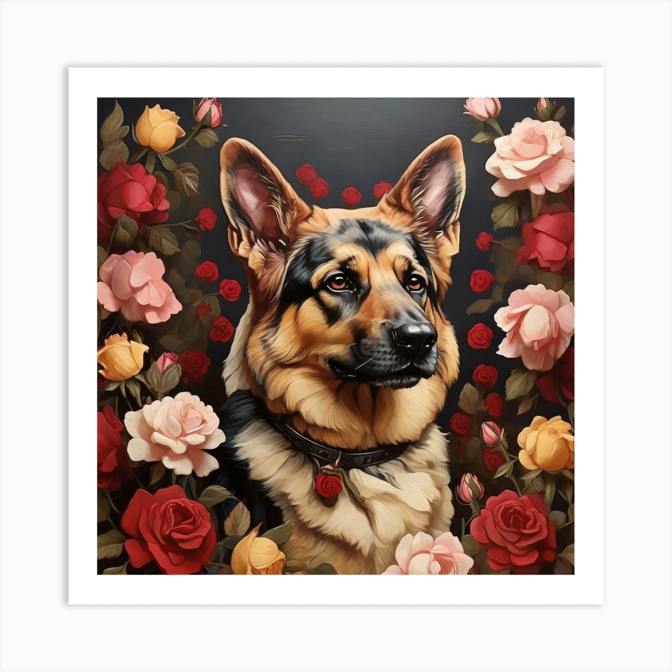 Antique German Rose Art Prints Antique German Rose Art Prints