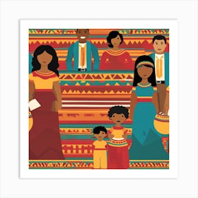 Afro-American Family Art Print