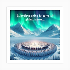 Scientists Unite To Solve All Global Issues Art Print