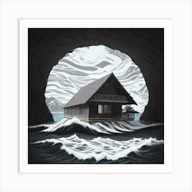 House In The Water Art Print