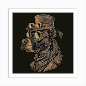 Steampunk Dog 8 Art Print