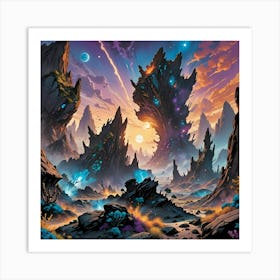 Alien landscape Art Print