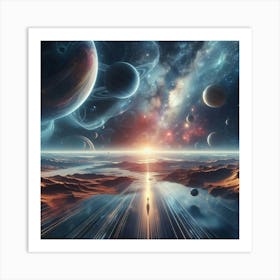 Space Landscape 8 Art Print