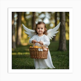 Angel With Basket Art Print