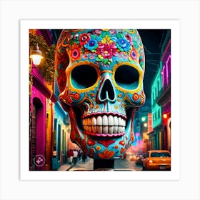 Day Of The Dead Skull 1 Art Print