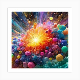 Colorful Explosion Art Print