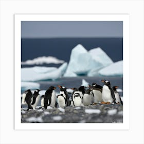 Antarctic Penguins 5 Art Print