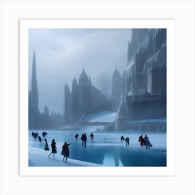 Ice skating Art Print