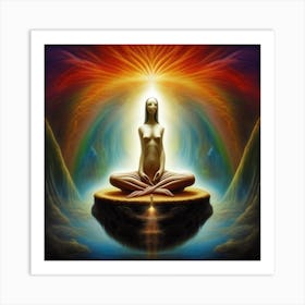 Meditating Woman Art Print