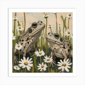 Frogs And Toads Fairycore Painting 4 Art Print