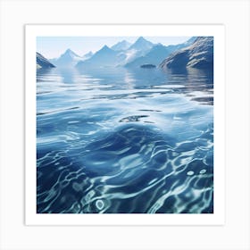 Icebergs In The Water 1 Art Print