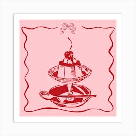 Dessert On A Plate Art Print