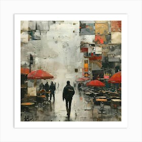 Rainy Day In Paris, Abstract Expressionism, Minimalism, and Neo-Dada Art Print