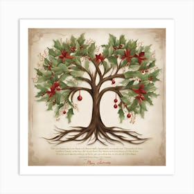 Holly Tree Art Print