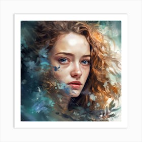 Portrait Of A Girl Art Print