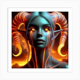 Demon Girl 25 Art Print