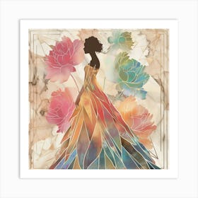 Woman In A Dress 4 Art Print