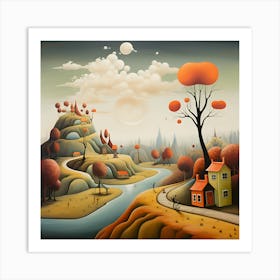 Landscape Painting 4 Art Print