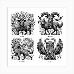 Zodiac Signs Art Print