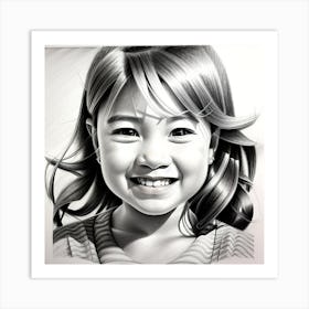 Portrait Of A Little Girl Art Print