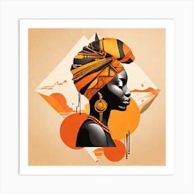 African Woman In A Turban Art Print